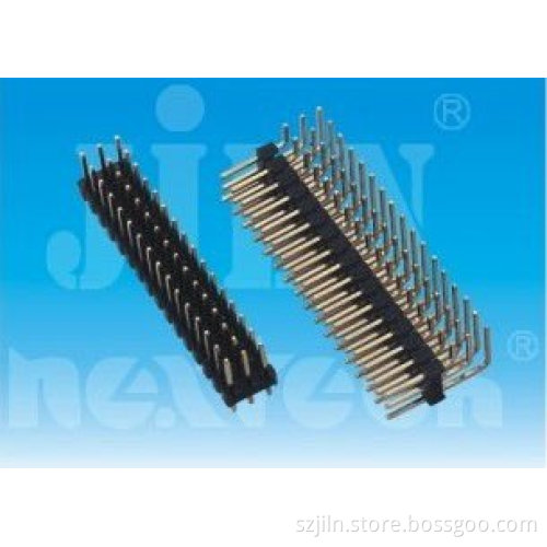 2.54mm pin header triple row male connector with straight right angle